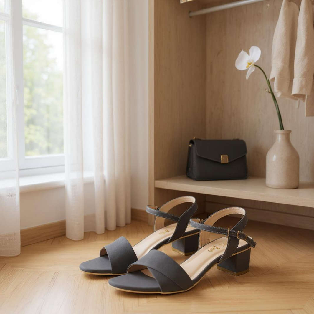 Mist & Glow Grey Summer Sandals