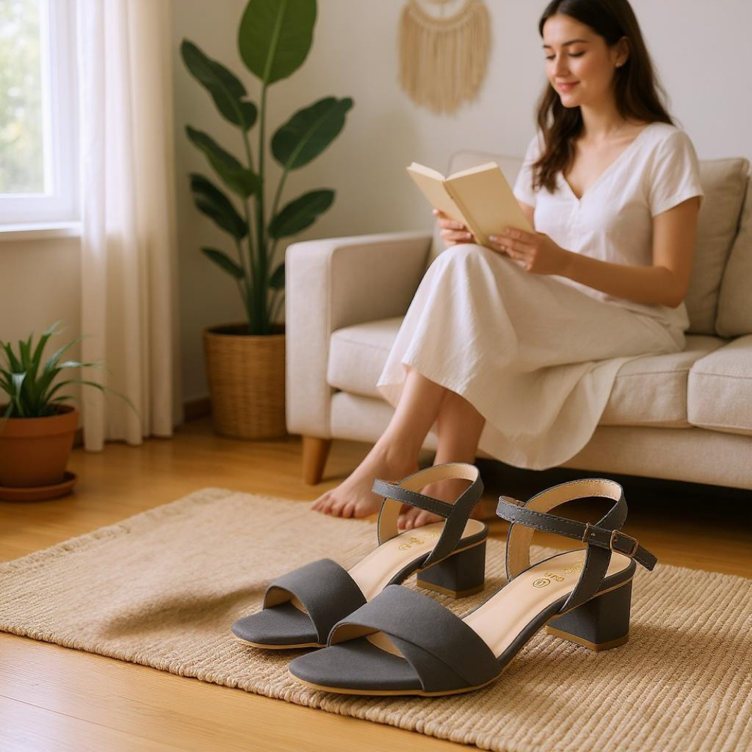 Mist & Glow Grey Summer Sandals