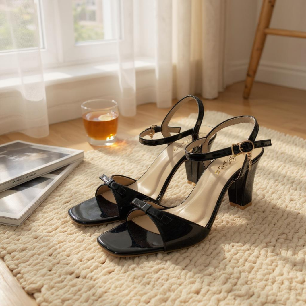 Noir Élégance Black Sandals