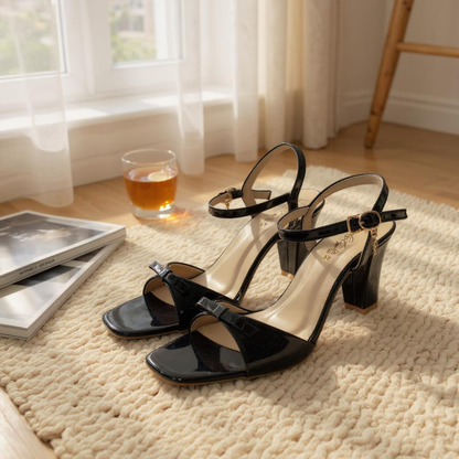 Noir Élégance Black Sandals