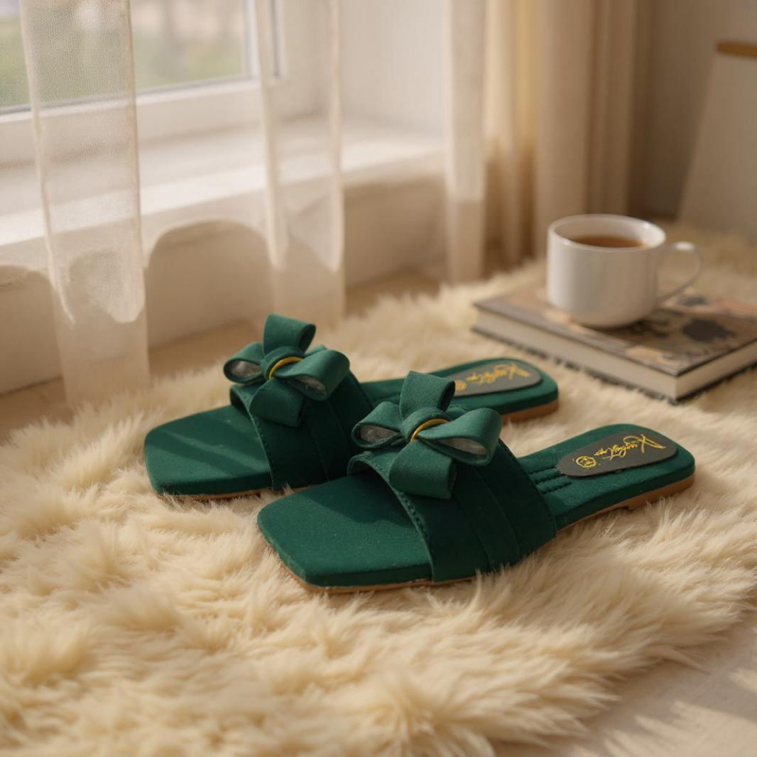 Regal Purple Tie-Up Flats with Cloud-Like Comfort